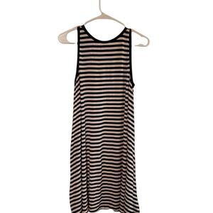Old Navy Black and White Striped Casual Dress